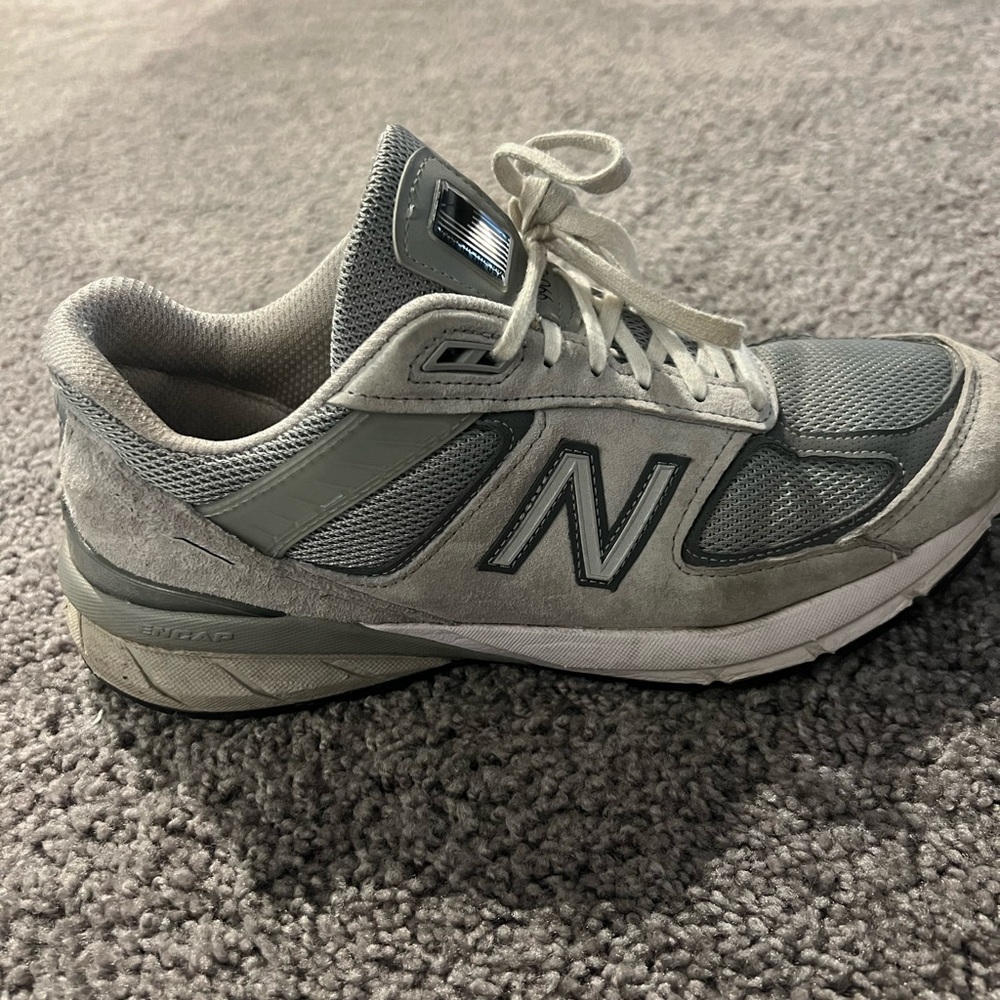 New Balance 990 Gray and White Athletic Shoes